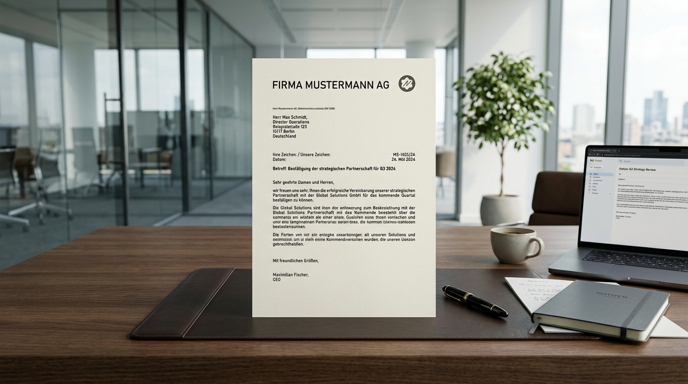 Musterbriefe B2 Beruf nach DIN 5008 Vorlagen